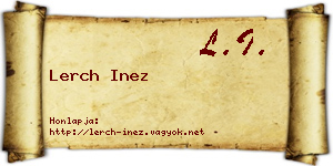 Lerch Inez névjegykártya